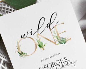 first birthday party invitations wild one