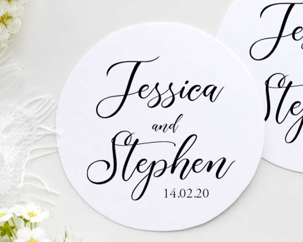 Custom Wording Wedding Stickers