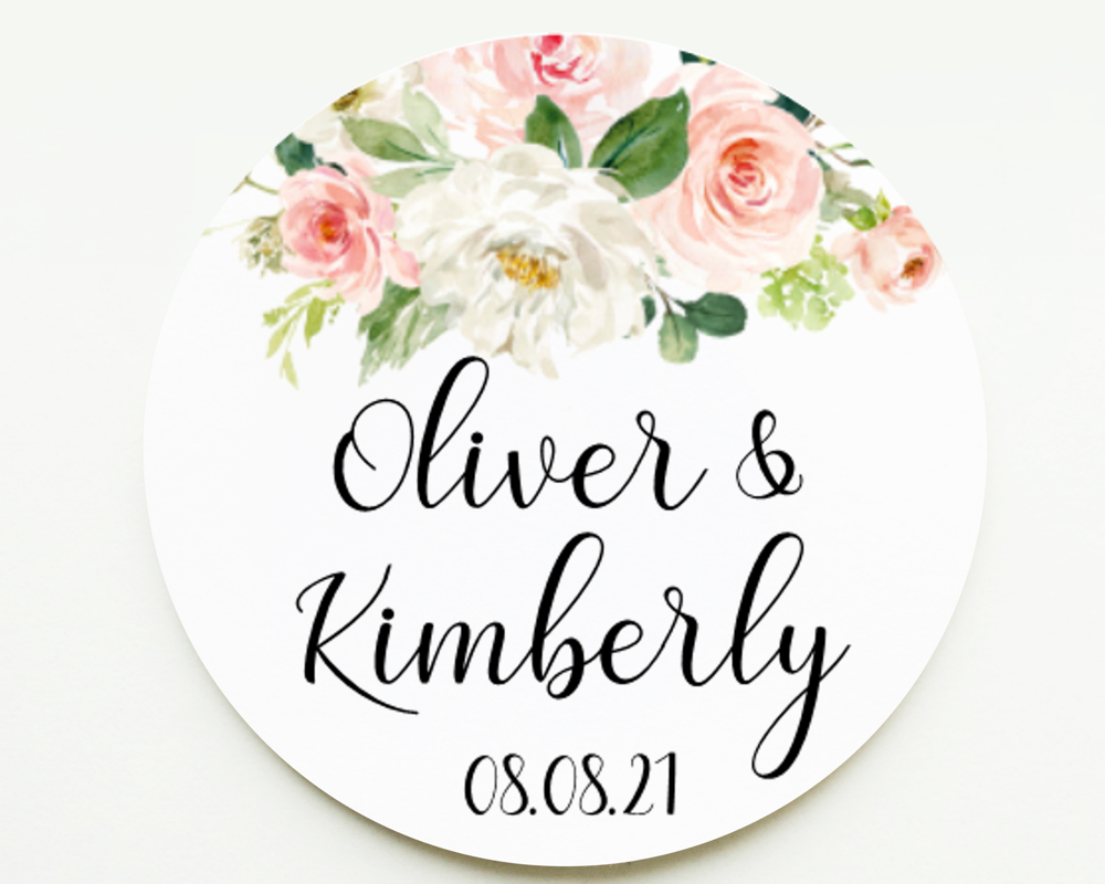 Blush Wedding Stickers