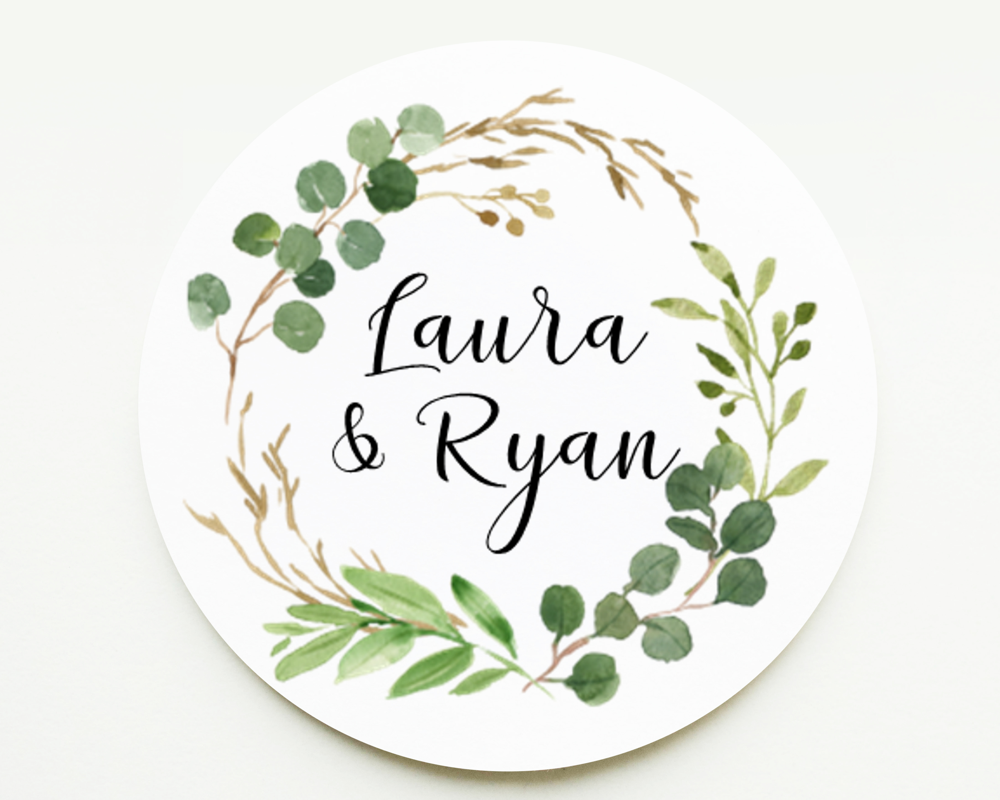 Wreath Favour Stickers