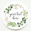 foliage wreath stickers