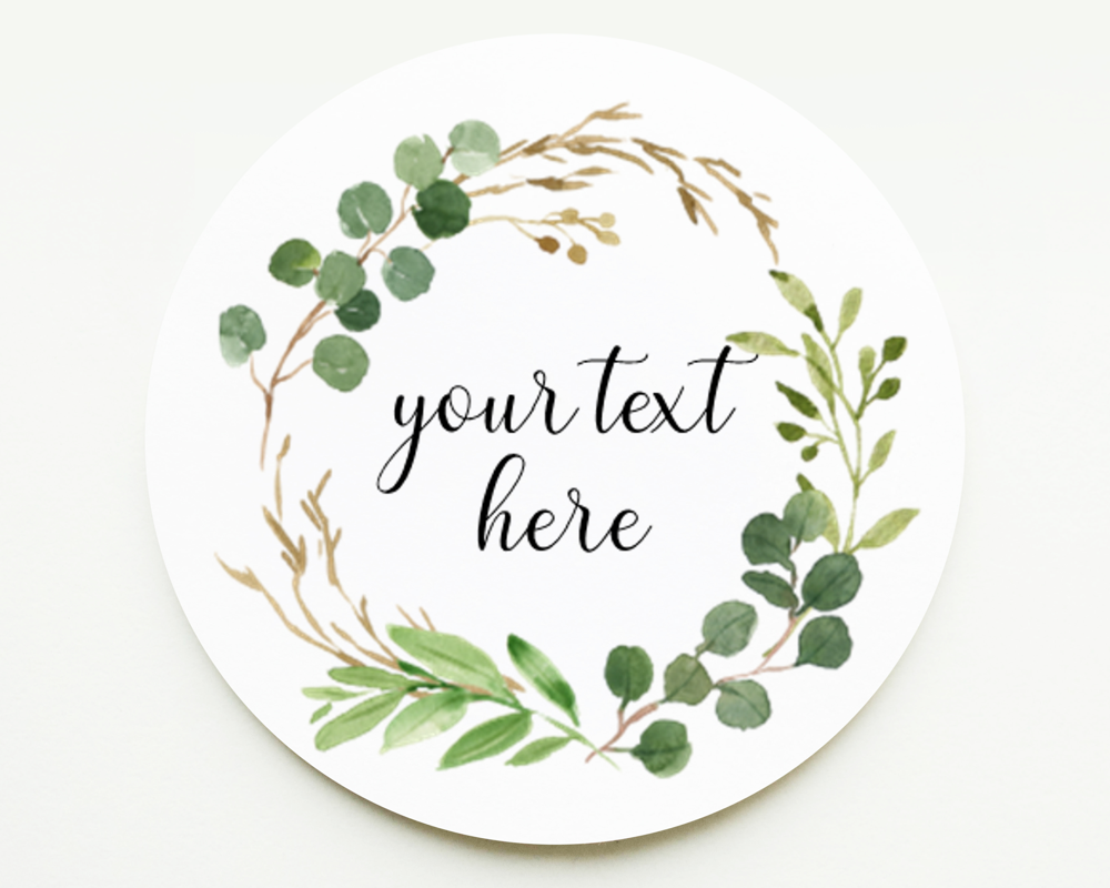 foliage wreath stickers