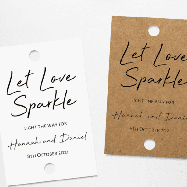 sparkler tags for weddings