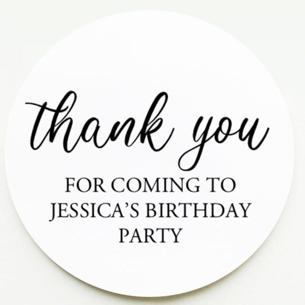 Birthday Favour Stickers