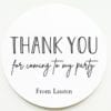 Thank You Birthday Stickers