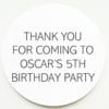 Birthday Party Stickers for Favours