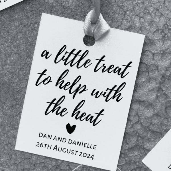 wedding fan tags