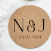 Rustic Favour Stickers