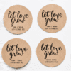 Rustic Let Love Grow Stickers