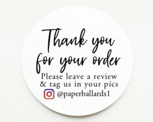 thank you business sticker
