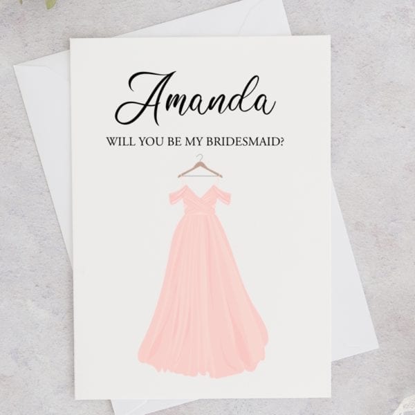 Bridesmaid or Maid of Honour Proposal Card