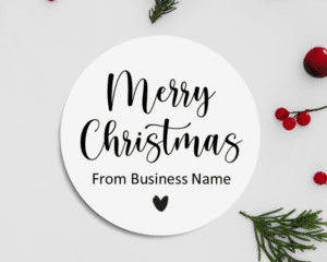 Personalised Merry Christmas Stickers for your business
