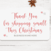 Thank you forShopping Small This Christmas Personalised Sticker