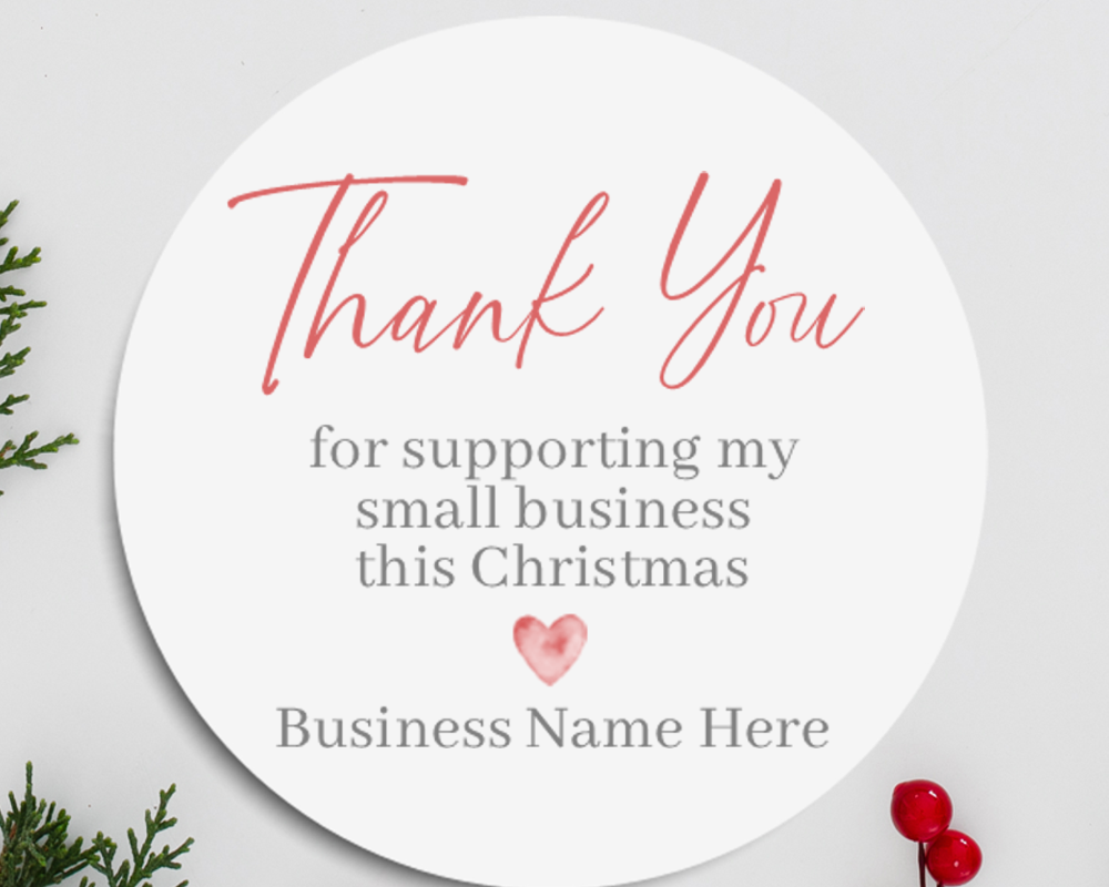 Personalised Thank You Christmas Stickers