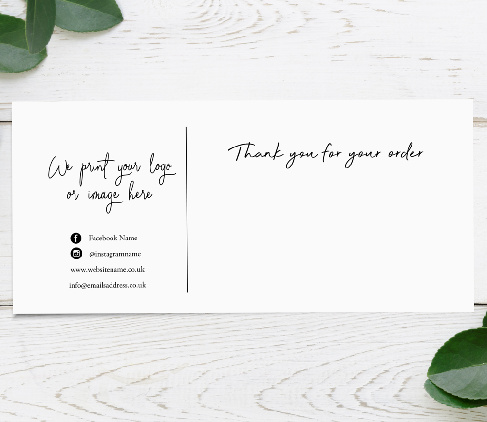 Thank you for your order compliment slips