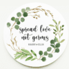 Spread Love Not Germs Stickers wreath
