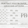 Personalised business logo vellum