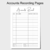 small business log accounts book