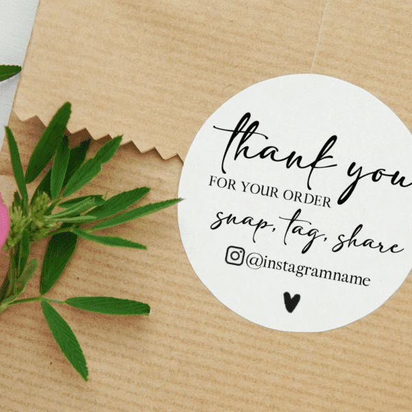 Snap Tag Share Stickers for Small Businesses business stationery instagram snap and share stickers paper ballards