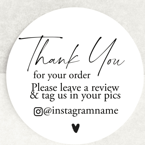 Personalised Business Thank You Stickers