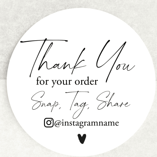 Personalised Snap Tag Share Stickers