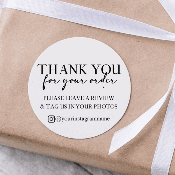Personalised Thank You for your Order Stickers