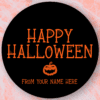 These personalised 'Happy Halloween' party stickers are perfect to place on your Halloween favours.