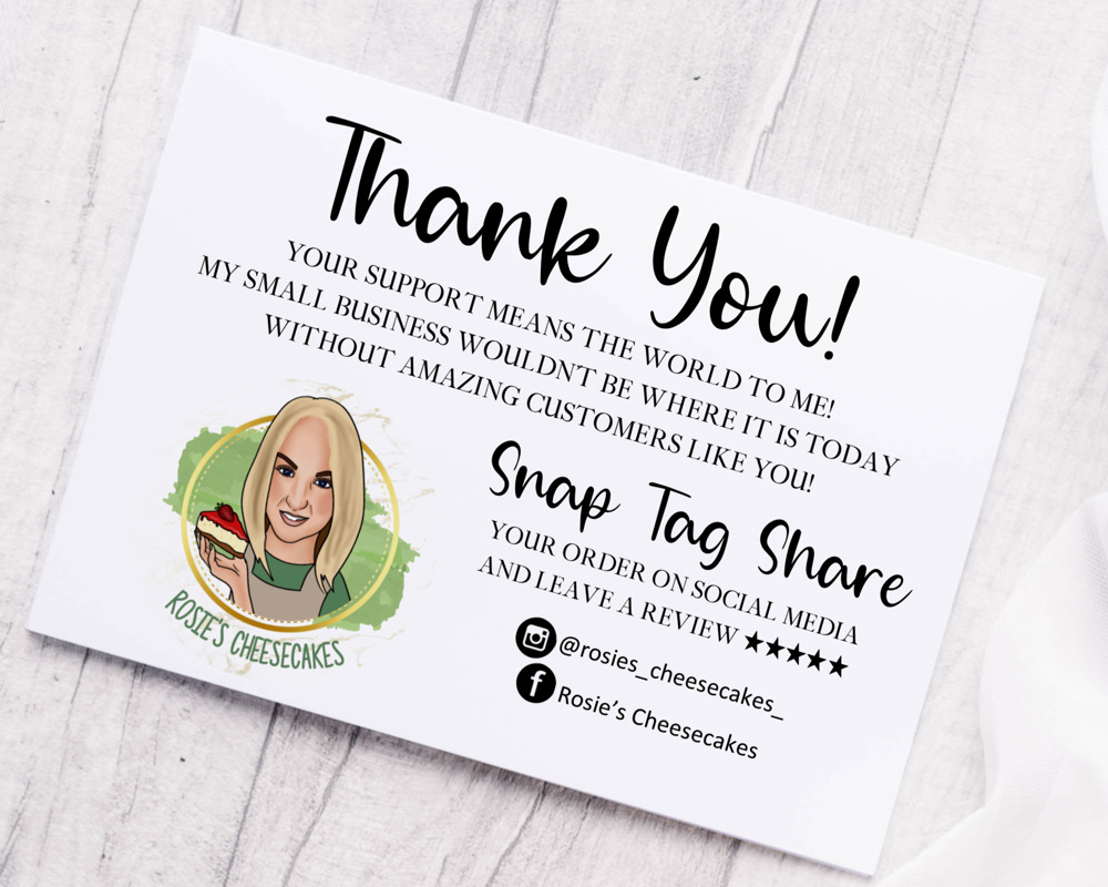 Business Logo Thank You Cards, A6 - Image 2