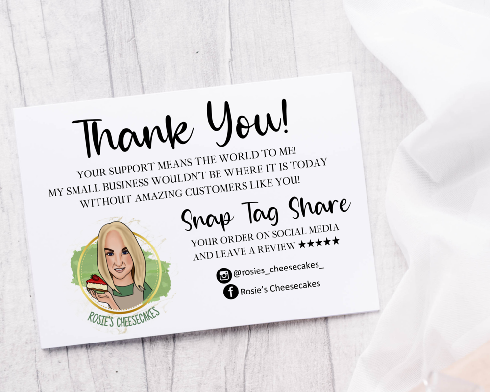 Business Logo Thank You Cards, A6 - Image 3