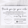 Business Logo Thank you for your order cards, A6