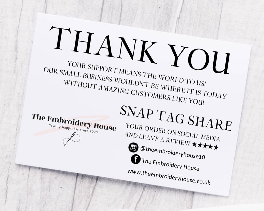 Logo Thank You Cards A6 - Image 3