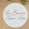 Business Name Stickers - 37mm