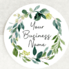 Wreath Business Name Stickers - 37mm