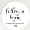 Follow Us And Tag Us Stickers