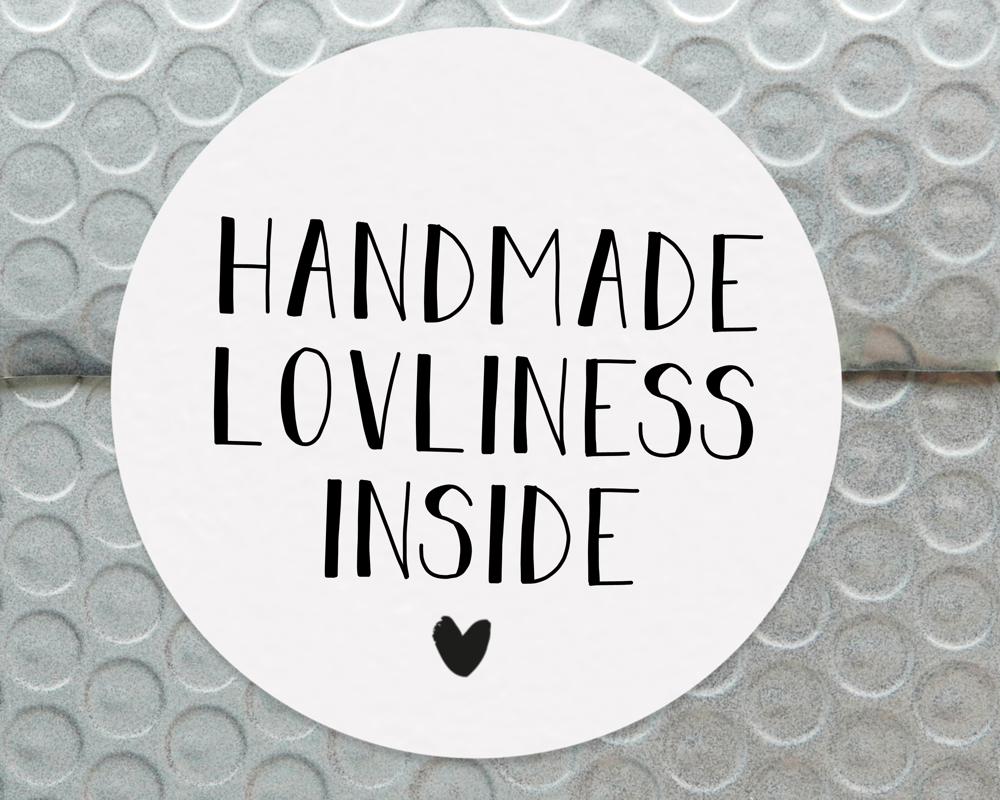 Handmade Loveliness Inside Stickers