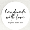 Handmade With Love Stickers, Personalised