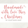 Personalised Handmade with Love this Christmas Stickers