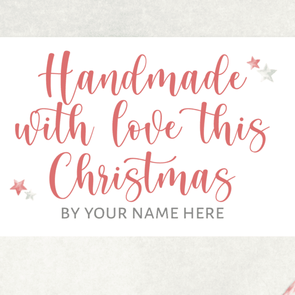 Personalised Handmade with Love this Christmas Stickers