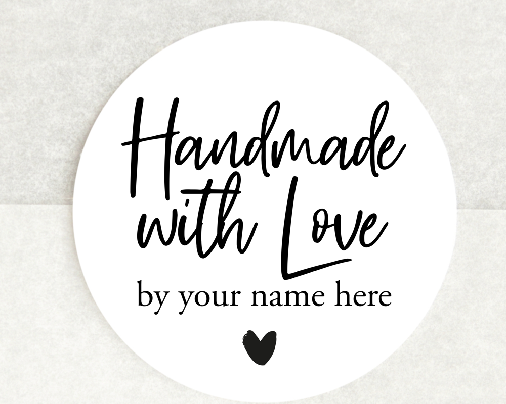 Handmade With Love By.... Stickers
