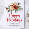 A6 Folded Personalised Happy Holidays Business Christmas Cards