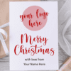 A6 Folded Personalised Logo and Business Name Christmas Cards
