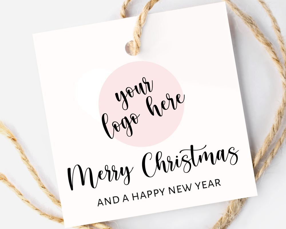 Personalised Business Logo Christmas Tags Sticker - Image 2