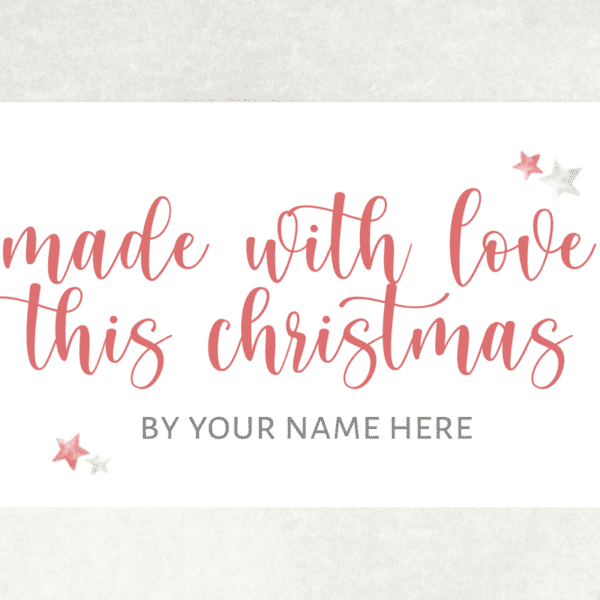 Personalised Made With Love This Christmas Sticker