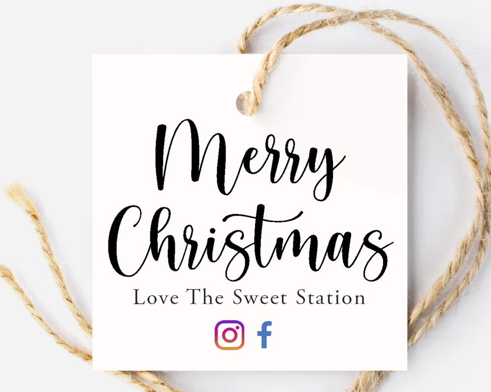 Christmas Tags with Social Media icons Personalised social media christmas tags