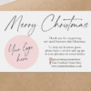 Personalised Christmas Thank You Business Cards Logo and social media names