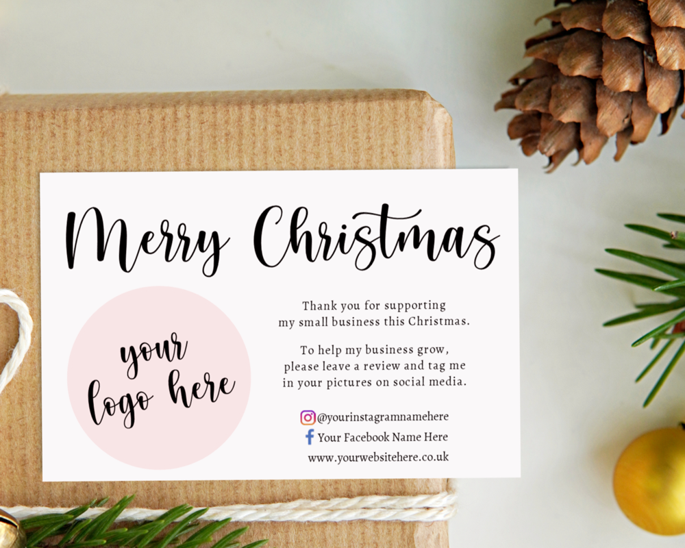 Personalised Christmas Thank You Business Cards - Image 5