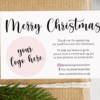 Personalised Christmas Thank You Business Cards