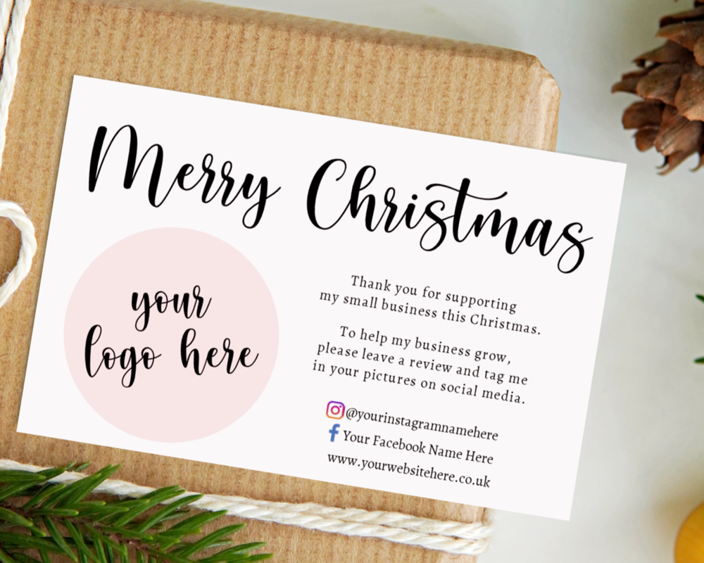 Personalised Christmas Thank You Business Cards - Image 4