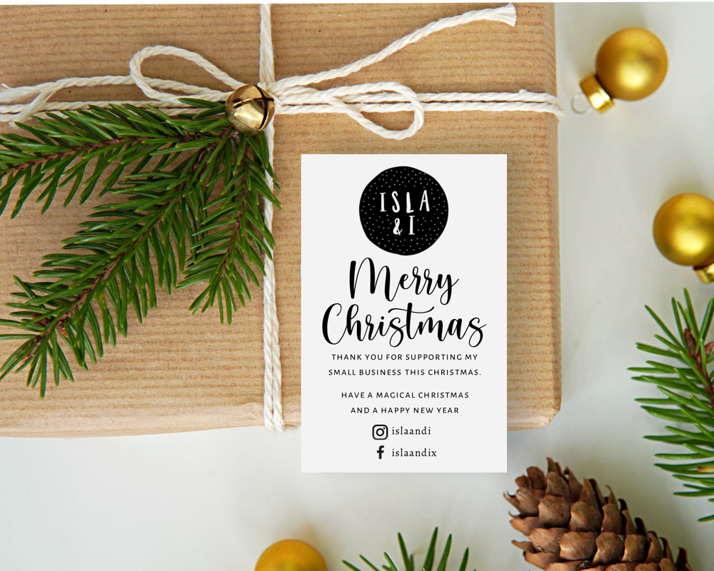 Personalised Portrait Christmas Business Thank You for Helping My Business Grow Cards (50 Cards) - Image 2