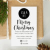 Personalised Festive Business Card with Logo and Social Media Names